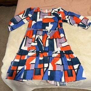 Tyler Boe Multicolor Geometric Dress